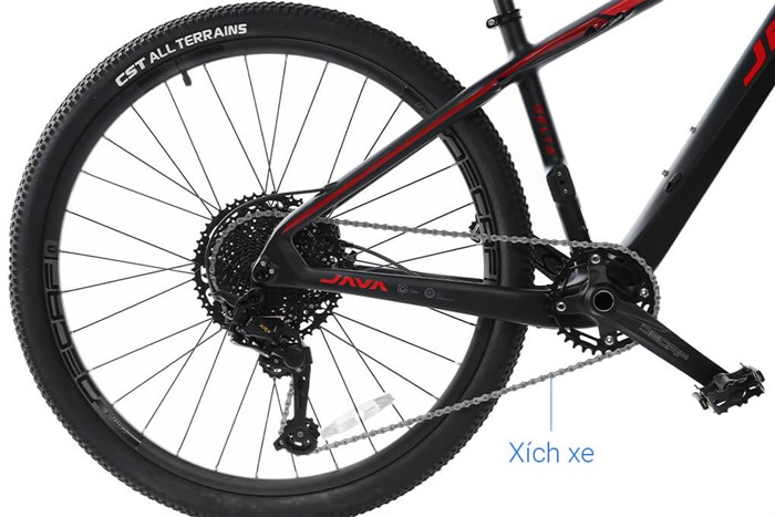 Xe Đạp Địa Hình MTB Java 650B-Delta-12S 27.5 inch Size S Màu Đỏ