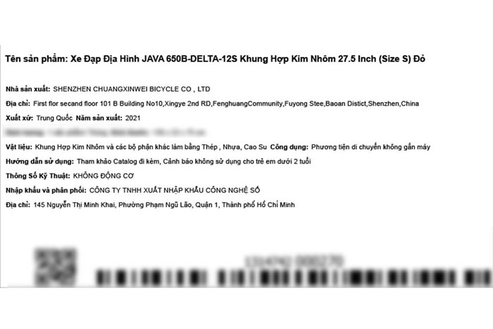 Xe Đạp Địa Hình MTB Java 650B-Delta-12S 27.5 inch Size S Màu Đỏ