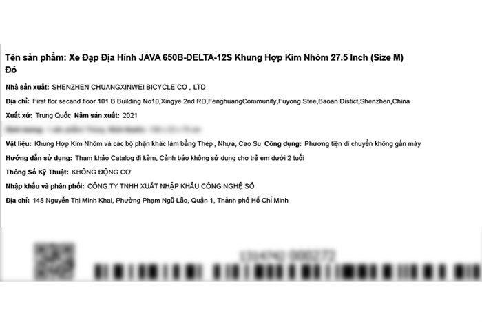 Xe Đạp Địa Hình MTB Java 650B-Delta-12S 27.5 inch Size M Màu Đỏ