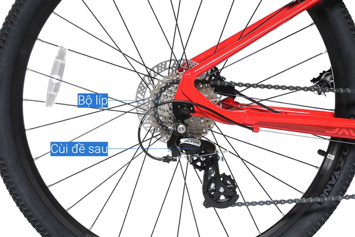 Xe Đạp Địa Hình MTB Java 650B-Dolomia-24S 27.5 inch Size S Màu Đỏ