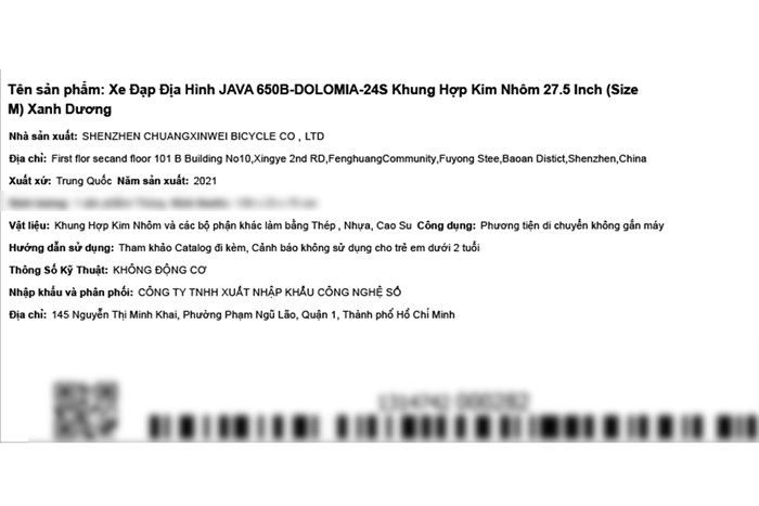 Xe Đạp Địa Hình MTB Java 650B-Dolomia-24S 27.5 inch Size M Màu Xanh Dương