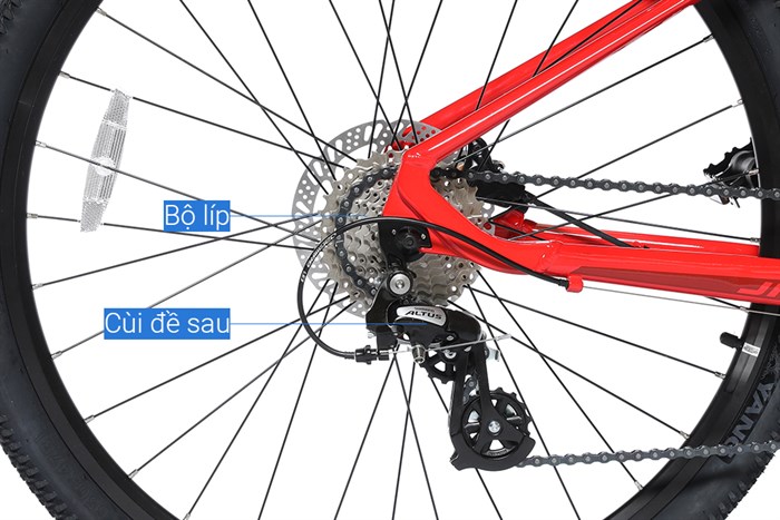 Xe Đạp Địa Hình MTB Java 650B-Dolomia-24S 27.5 inch Size M Màu Đỏ