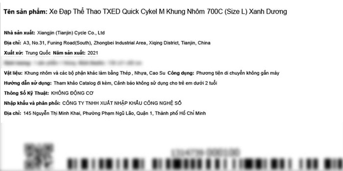 Xe Đạp Thể Thao Road Txed Quick Cykel M 29 inch Size L Màu Xanh Dương