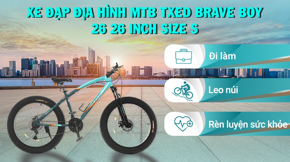 Xe Đạp Địa Hình MTB Txed Brave Boy 26 26 inch Size S