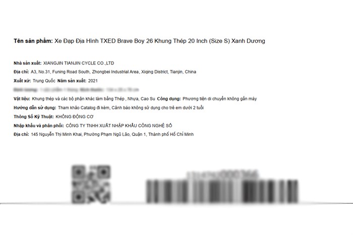 Xe Đạp Địa Hình MTB Txed Brave Boy 26 26 inch Size S