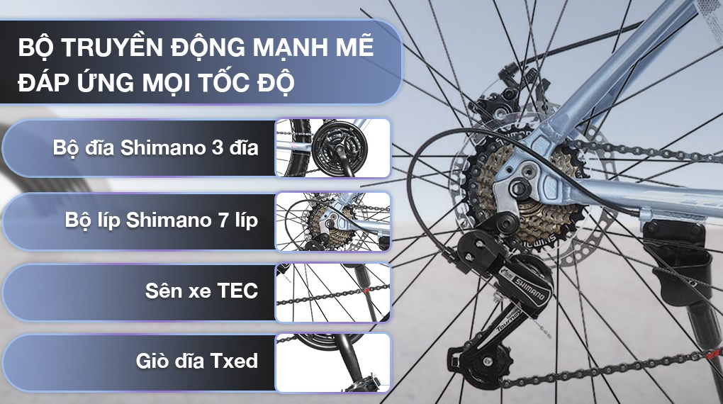 Xe Đạp Địa Hình MTB Txed Power 2.3-Df 27.5 inch Size M