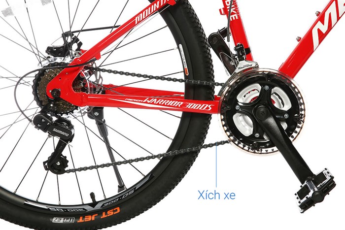 Xe Đạp Địa Hình MTB Merida Warrior 300Ds 26 inch Size XS Màu Đỏ
