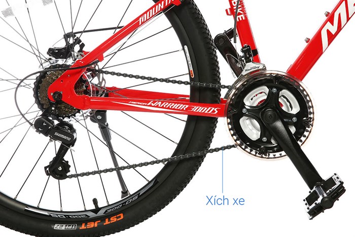 Xe Đạp Địa Hình MTB Merida Warrior 300Ds 26 inch Size S Màu Đỏ
