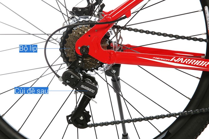 Xe Đạp Địa Hình MTB Merida Warrior 300Ds 26 inch Size S Màu Đỏ