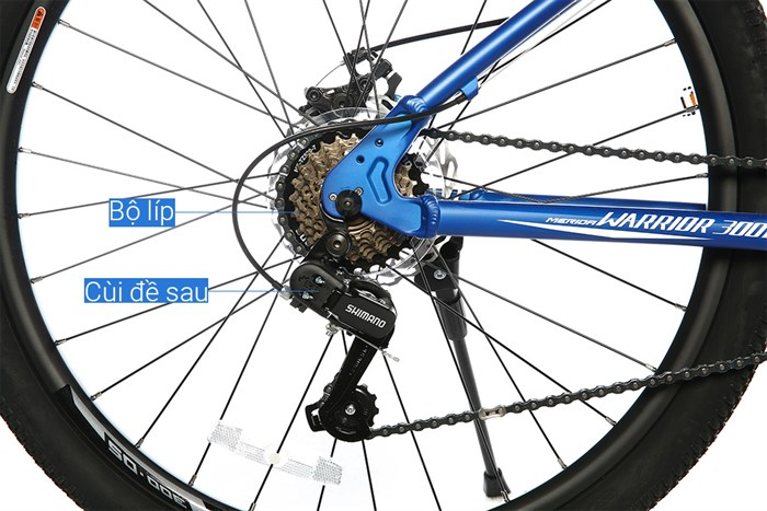 Xe Đạp Địa Hình MTB Merida Warrior 300Ds 26 inch Size S Màu Xanh Dương