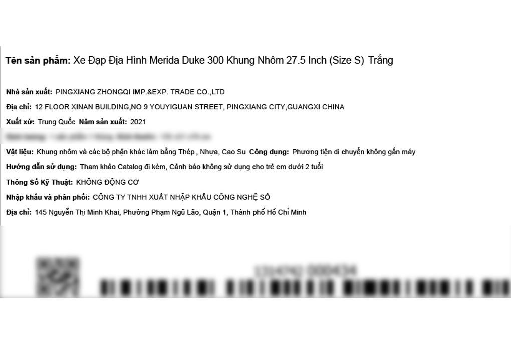 Xe Đạp Địa Hình MTB Merida Duke 300 27.5 inch Size S Màu Trắng