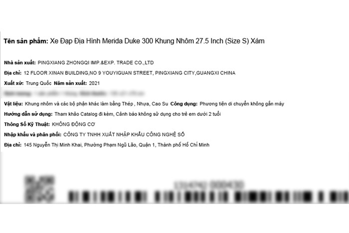 Xe Đạp Địa Hình MTB Merida Duke 300 27.5 inch Size S Màu Xám