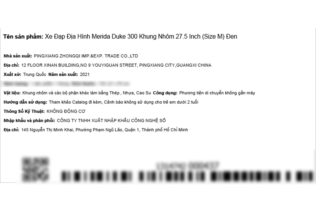 Xe Đạp Địa Hình MTB Merida Duke 300 27.5 inch Size M Màu Đen