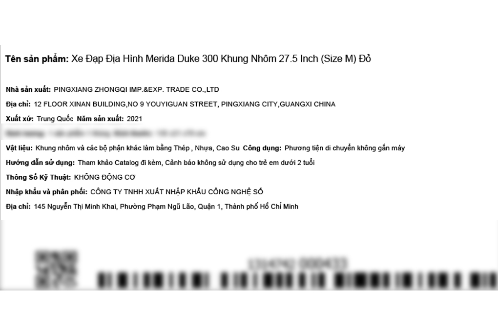 Xe Đạp Địa Hình MTB Merida Duke 300 27.5 inch Size M Màu Đỏ