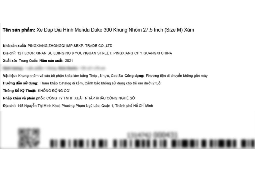 Xe Đạp Địa Hình MTB Merida Duke 300 27.5 inch Size M Màu Xám