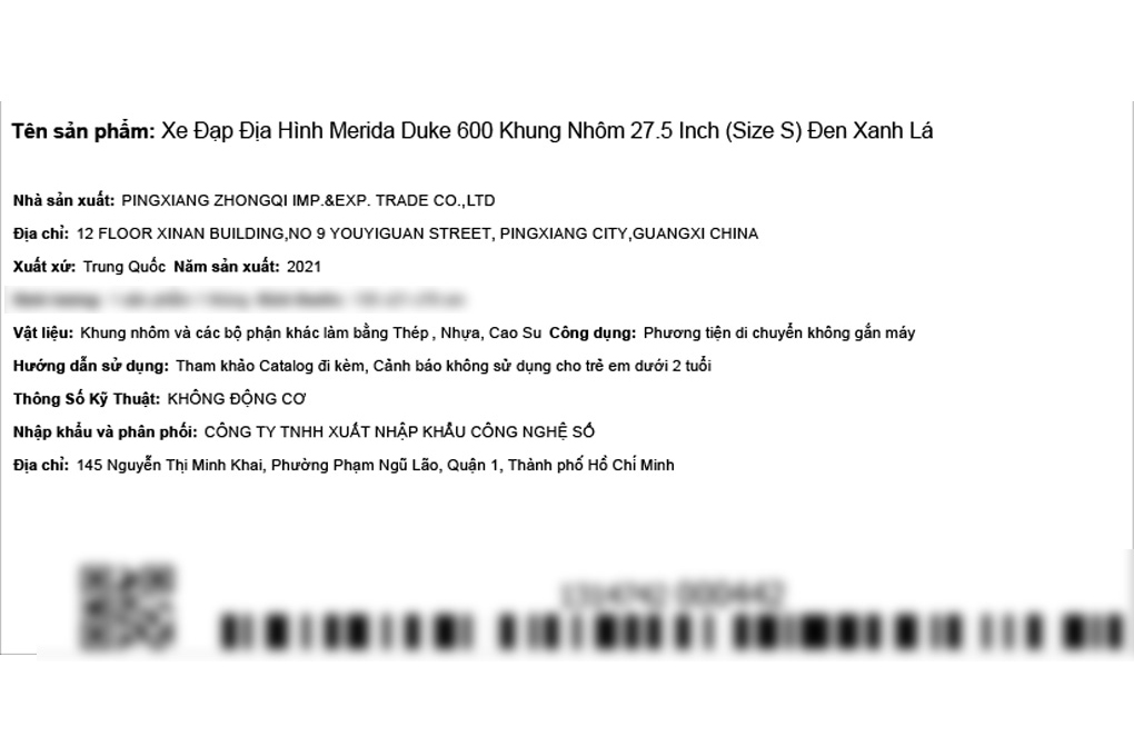 Xe Đạp Địa Hình MTB Merida Duke 600 27.5 inch Size S Màu Đen - Xanh lá
