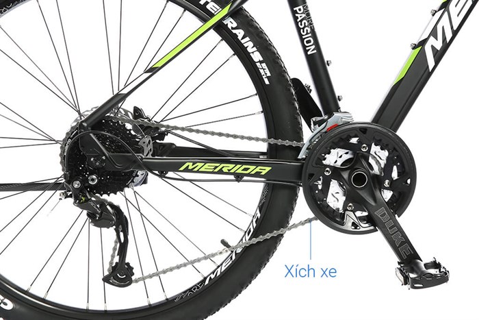 Xe Đạp Địa Hình MTB Merida Duke 600 27.5 inch Size M Màu Đen - Xanh lá