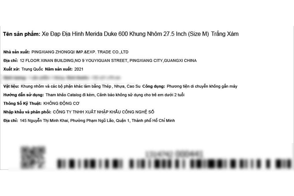 Xe Đạp Địa Hình MTB Merida Duke 600 27.5 inch Size M Màu Trắng - Xám