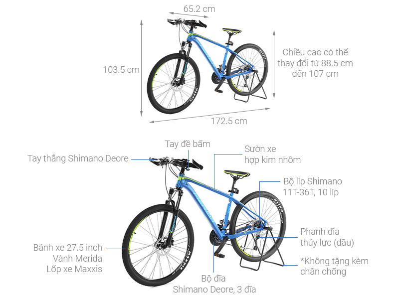 Xe Đạp Địa Hình MTB Merida Challenger 300 27.5 inch Size S