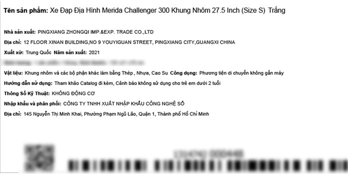Xe Đạp Địa Hình MTB Merida Challenger 300 27.5 inch Size S Màu Trắng
