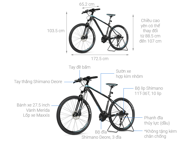 Xe Đạp Địa Hình MTB Merida Challenger 300 27.5 inch Size M