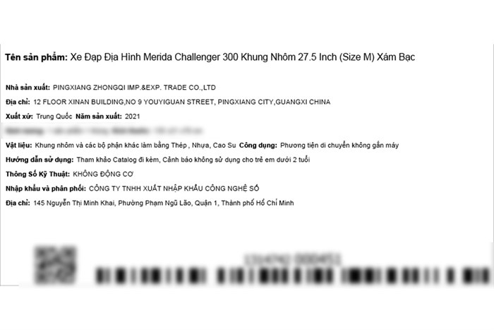 Xe Đạp Địa Hình MTB Merida Challenger 300 27.5 inch Size M Màu Xám