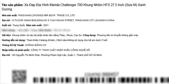 Xe Đạp Địa Hình MTB Merida Challenger 700 27.5 inch Size M