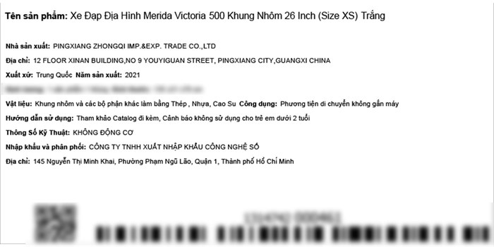 Xe Đạp Địa Hình MTB Merida Victoria 500 26 inch Size XS