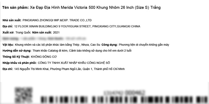 Xe Đạp Địa Hình MTB Merida Victoria 500 26 inch Size S