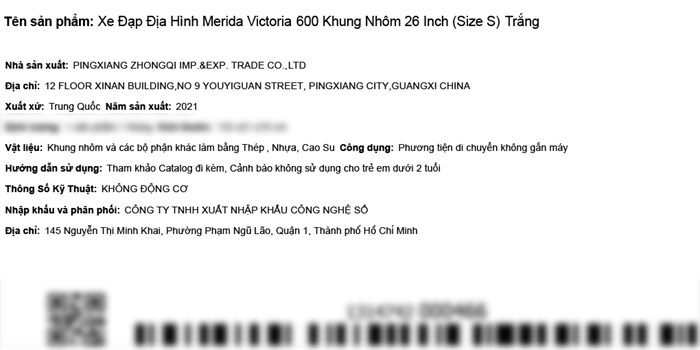 Xe đạp địa hình MTB Merida Victoria 600 26 inch Size S