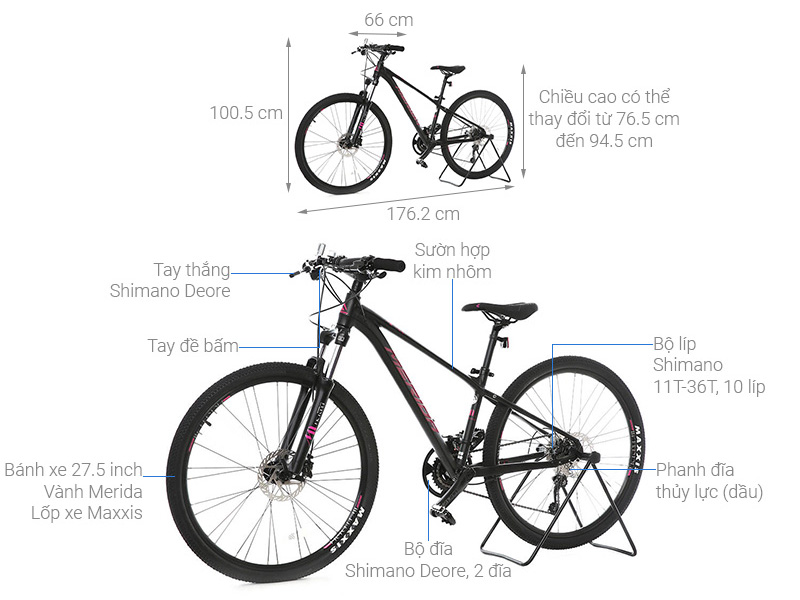 Xe Đạp Địa Hình MTB Merida Victoria 800 27.5 inch Size M