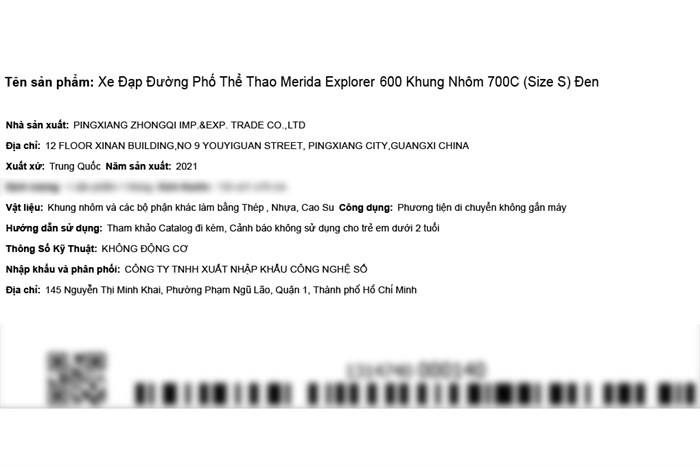Xe Đạp Đường Phố Touring Merida Explorer 600 29 inch Size S Màu Đen