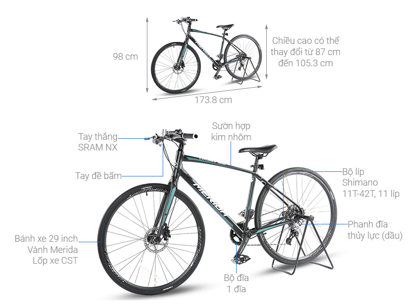 Xe Đạp Đường Phố Touring Merida Explorer 600 29 inch Size M