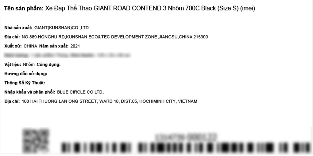 Xe Đạp Thể Thao Road Giant Contend 3 29 inch Size S