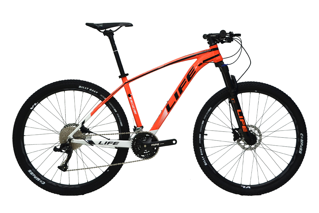 Xe Đạp Địa Hình MTB Life Alberta 27.5 inch Màu Trắng - Cam