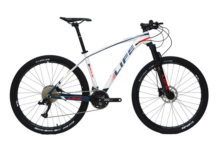 Xe Đạp Địa Hình MTB Life Alberta 27.5 inch Màu Trắng - Xanh
