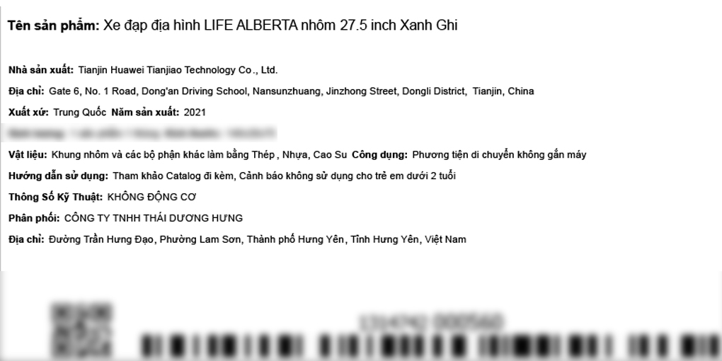 Xe Đạp Địa Hình MTB Life Alberta 27.5 inch Màu Xanh Dương