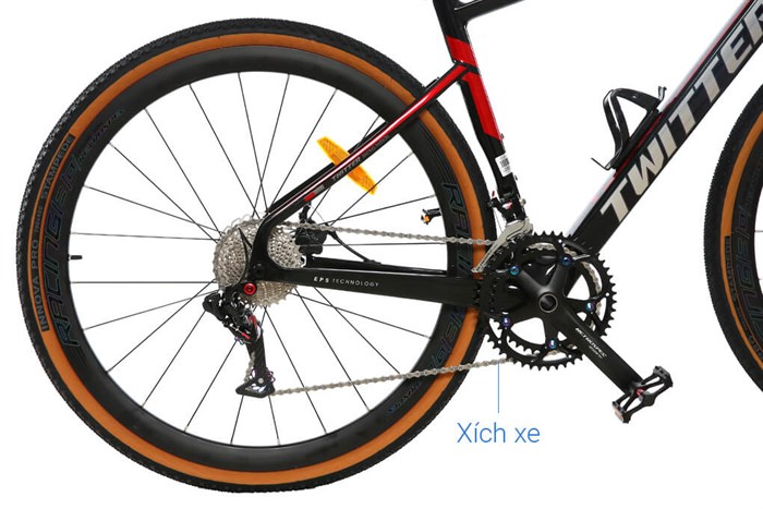 Xe Đạp Thể Thao Road Twitter Gravel PB Hybrid 29 inch Size M Màu Đen - Đỏ