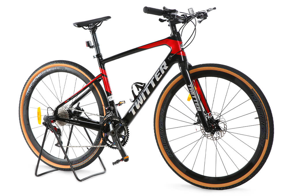 Xe Đạp Thể Thao Road Twitter Gravel PB Hybrid 29 inch Size S Màu Đen - Đỏ