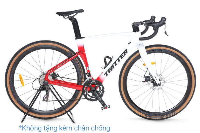 Xe Đạp Thể Thao Road Twitter Gravel V2 29 inch Size S Màu Trắng - Đỏ