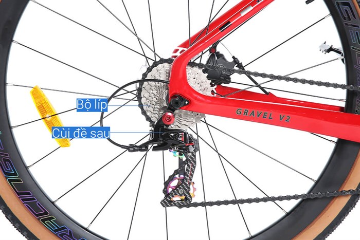 Xe Đạp Thể Thao Road Twitter Gravel V2 29 inch Size S Màu Trắng - Đỏ