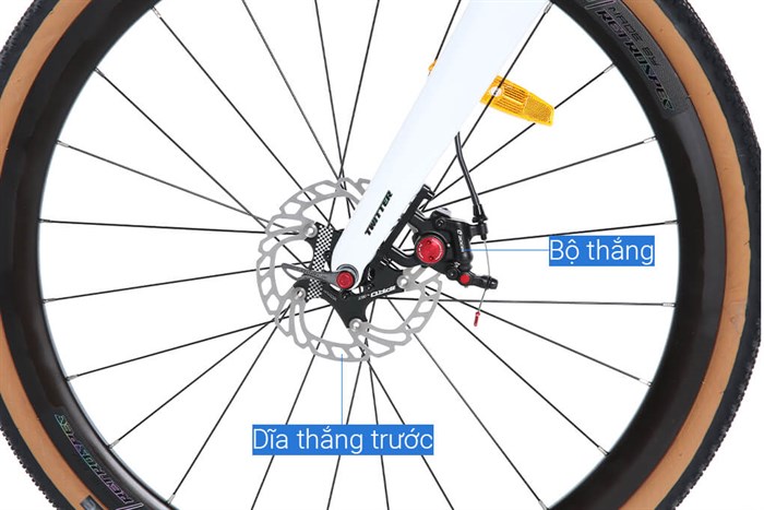 Xe Đạp Thể Thao Road Twitter Gravel V2 29 inch Size S Màu Trắng - Đỏ