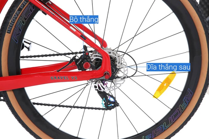 Xe Đạp Thể Thao Road Twitter Gravel V2 29 inch Size S Màu Trắng - Đỏ
