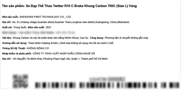 Xe Đạp Thể Thao Road Twitter R10 C Brake 29 inch Size L