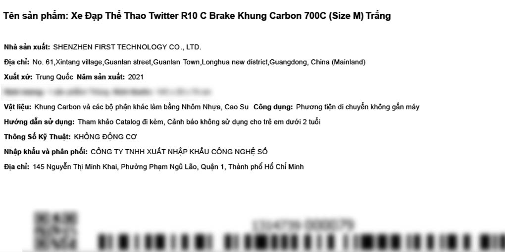 Xe Đạp Thể Thao Road Twitter R10 C Brake 29 inch Size M