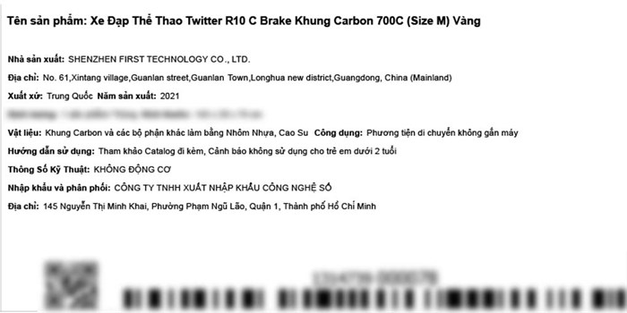 Xe Đạp Thể Thao Road Twitter R10 C Brake 29 inch Size M