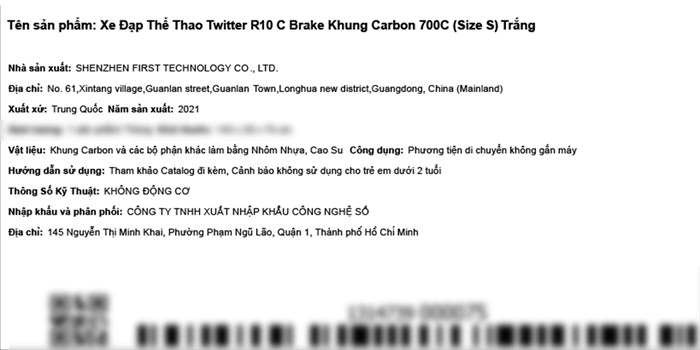 Xe Đạp Thể Thao Road Twitter R10 C Brake 29 inch Size S Màu Trắng