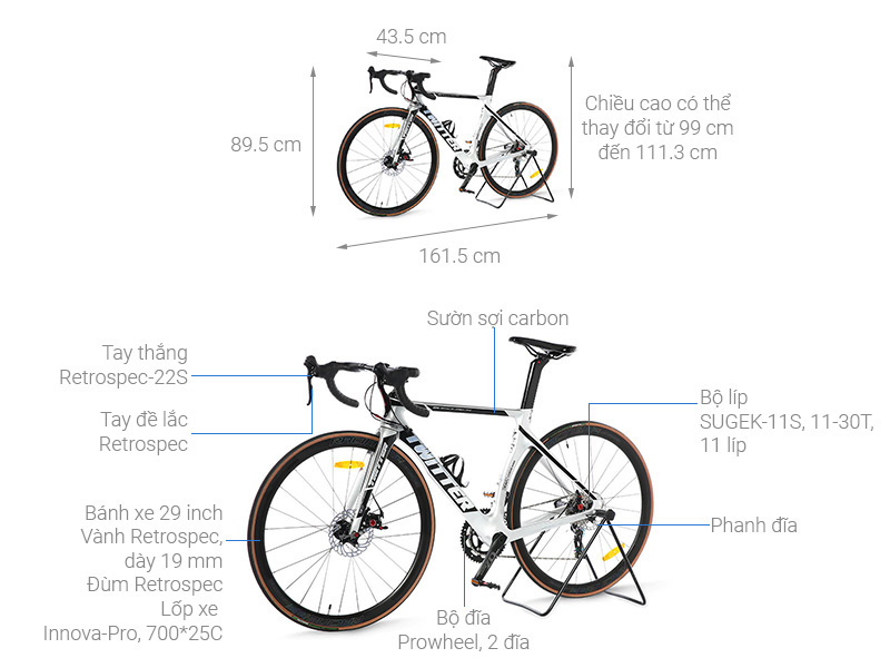 Xe Đạp Thể Thao Road Twitter Sniper 2.0 Disc Brake Main 29 inch Size S