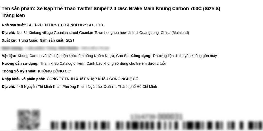 Xe Đạp Thể Thao Road Twitter Sniper 2.0 Disc Brake Main 29 inch Size S
