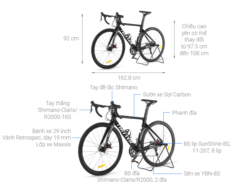 Xe Đạp Thể Thao Road Twitter Sniper 2.0 Disc 29 inch Size S
